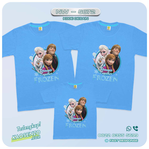 Kaos Couple Keluarga Frozen | Kaos Family Custom | Kaos Frozen - NW 5872