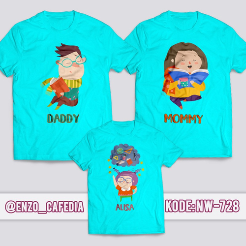 Baju Kaos Couple Keluarga | Kaos Family Custom Modern Family - NW 728