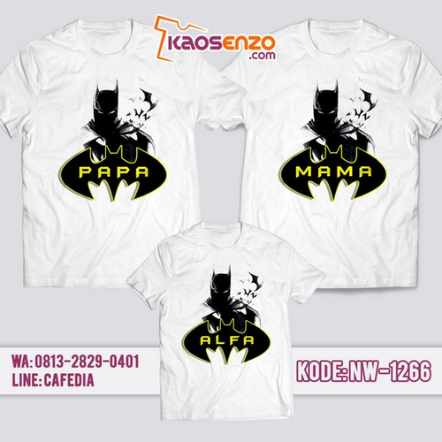 Baju Kaos Couple Keluarga Batman | Kaos Family Custom | Kaos Batman - NW 1266