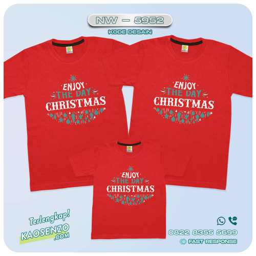 Baju Kaos Couple Keluarga Natal | Kaos Family Custom Christmas | Kaos Natal - NW 5952