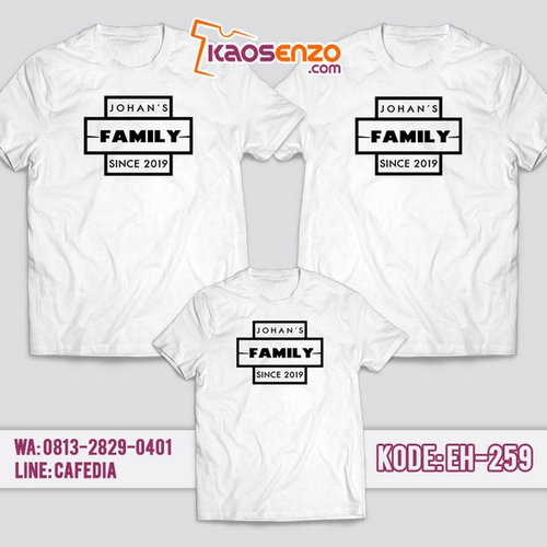 Baju Kaos Couple Keluarga Johan's Family | Kaos Family Custom Johan's Family - EH 259