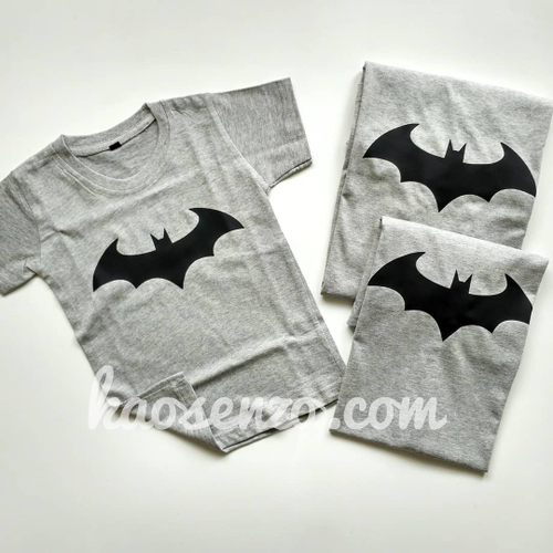 Baju Kaos Keluarga | Anak & Dewasa | Custom Nama | Kaos Batman Gratis Ganti Nama/Tulisan