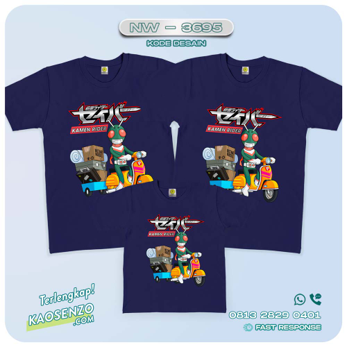 Baju Kaos Couple Keluarga Kamen Rider | Kaos Family Custom | Kaos Kamen Rider - NW 3695