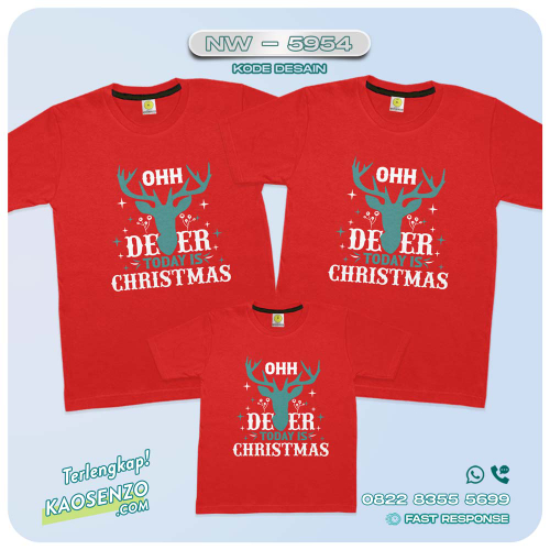 Baju Kaos Couple Keluarga Natal | Kaos Family Custom Christmas | Kaos Natal - NW 5954