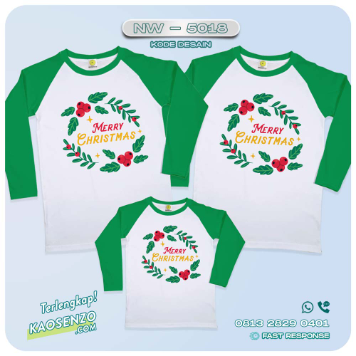 Baju Kaos Couple Keluarga Natal | Kaos Family Custom Christmas | Kaos Natal NW 5018