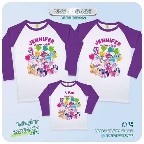 Baju Kaos Couple Keluarga Little Pony | Kaos Family Custom | Kaos Little Pony - NW 5428