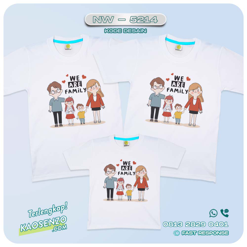 Baju Kaos Couple Keluarga Happy Family | Kaos Ultah Anak | Kaos Family Custom | Kaos Motif Happy Family NW 5214