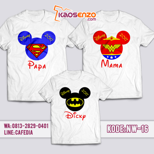 Baju Couple Keluarga | Baju Kaos Ultah Motif Mickey Mouse