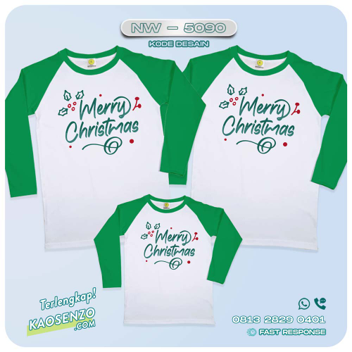 Baju Kaos Couple Keluarga Natal | Kaos Family Custom Christmas | Kaos Natal NW 5090