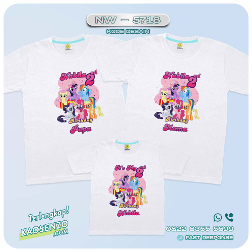 Baju Kaos Couple Keluarga Little Pony | Kaos Family Custom | Kaos Little Pony - NW 5718