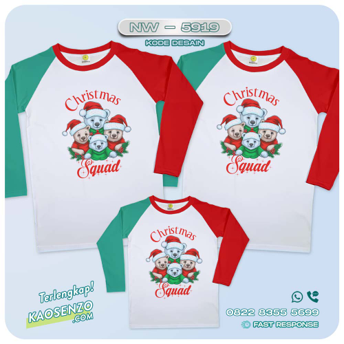 Baju Kaos Couple Keluarga Natal | Kaos Family Custom Christmas | Kaos Natal - NW 5919