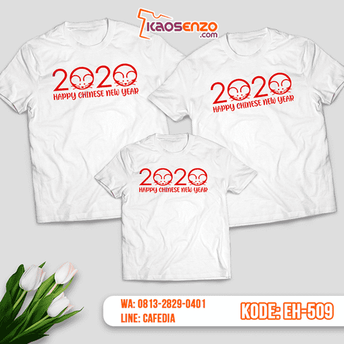 Baju Kaos Couple Keluarga | Kaos Family Custom Imlek 2020 - EH 509
