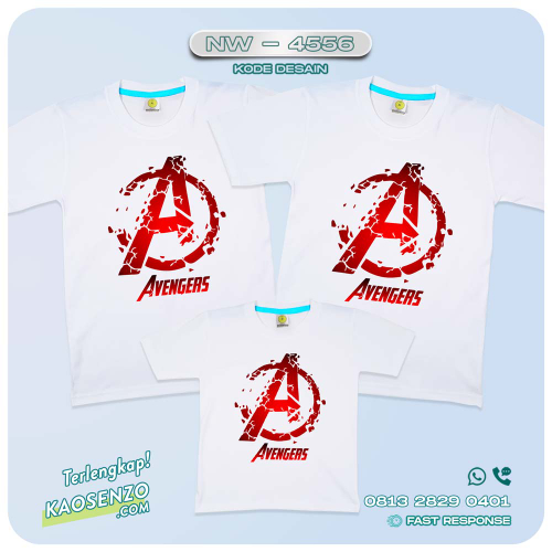 Baju Kaos Couple Keluarga Avengers | Kaos Ultah Anak | Kaos Avengers - NW 4556