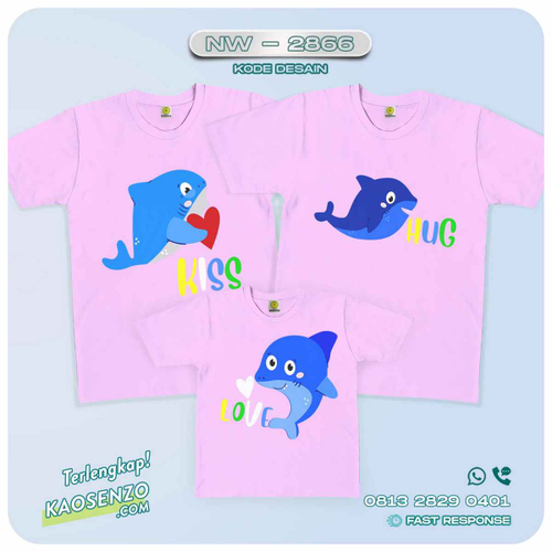Kaos Couple Keluarga Baby Shark | Kaos Ulang Tahun Anak | Kaos Baby Shark - NW 2466