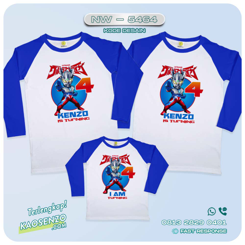Baju Kaos Couple Keluarga | Kaos Family Custom | Kaos Ultraman - NW 5464
