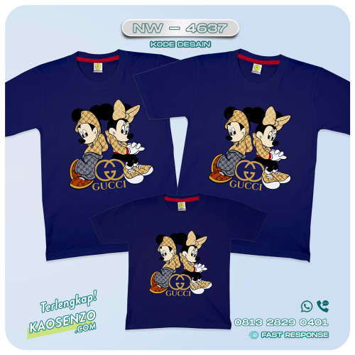 Kaos Couple Keluarga Mickey Mouse | Kaos Ulang Tahun Anak | Kaos Mickey Mouse - NW 4637