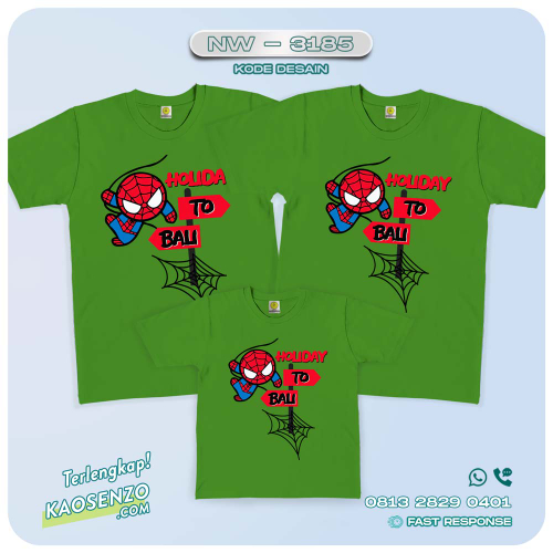Kaos Couple Keluarga Spiderman | Kaos Ultah Anak | Kaos Spiderman - NW 3185