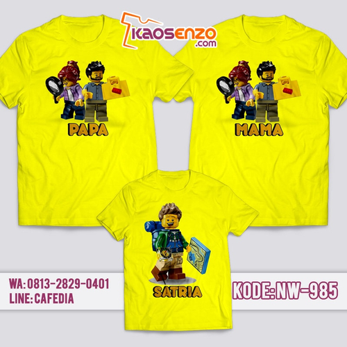 Baju Kaos Couple Keluarga | Kaos Family Custom | Kaos Lego - NW 985