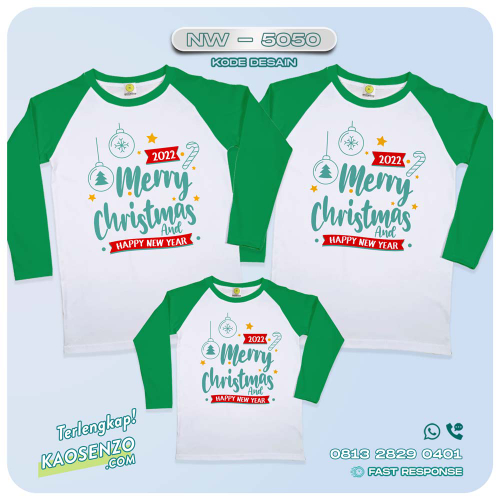Baju Kaos Couple Keluarga Natal | Kaos Family Custom Christmas | Kaos Natal NW 5050