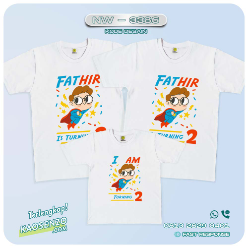 Kaos Couple Keluarga | Kaos Ulang Tahun | Kaos Family Custom Superhero - NW 3386