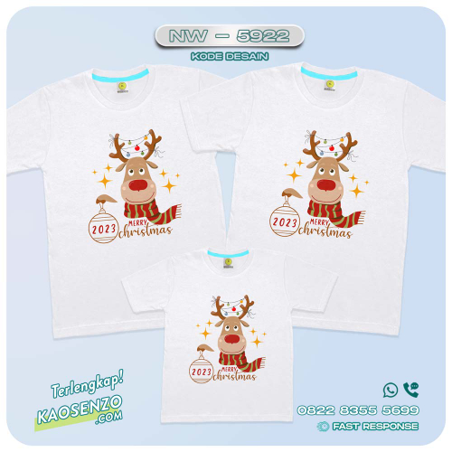Baju Kaos Couple Keluarga Natal | Kaos Family Custom Christmas | Kaos Natal - NW 5922