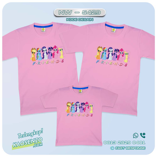 Baju Kaos Couple Keluarga Little Pony | Kaos Family Custom | Kaos Little Pony - NW 5429