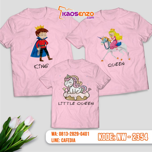  Baju Kaos Couple Keluarga Unicorn | Kaos Family Custom | Kaos Unicorn - NW 2354