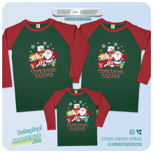Baju Kaos Couple Keluarga Natal | Kaos Family Custom Christmas | Kaos Natal - NW 5927