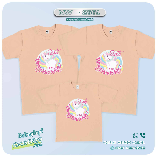 Baju Kaos Couple Keluarga Unicorn | Kaos Family Custom | Kaos Unicorn - NW 2561