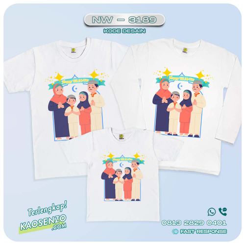 Baju Kaos Couple Keluarga Lebaran | Kaos Family Custom | Kaos Lebaran - NW 3189