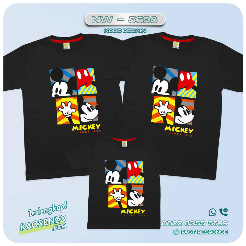 Kaos Couple Keluarga Mickey Mouse | Kaos Family Custom | Kaos Mickey Mouse - NW 5698