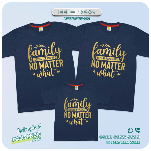 Baju Kaos Couple Keluarga Tipografi | Kaos Custom Family Quotes | Kaos Motif Tipografi - EH 1998