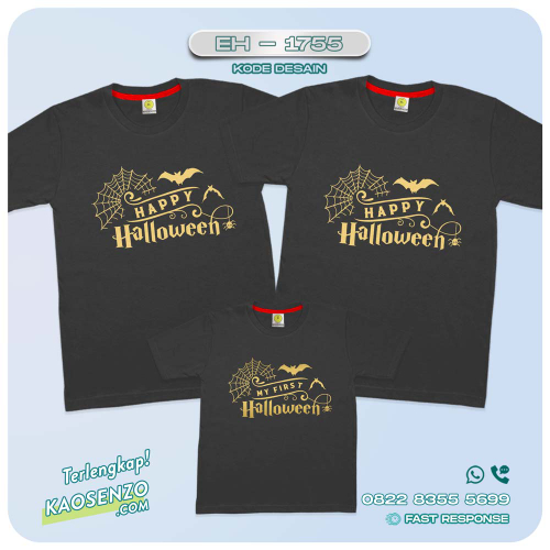 Baju Kaos Couple Keluarga Halloween | Kaos Family Custom Halloween | Kaos Halloween - EH 1755