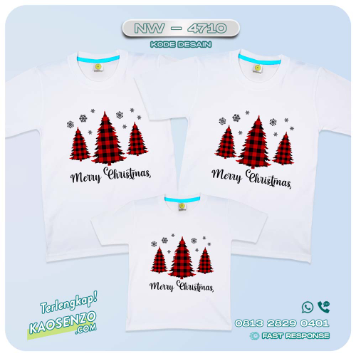 Baju Kaos Couple Keluarga Natal | Kaos Family Custom Christmas | Kaos Natal - NW 4710