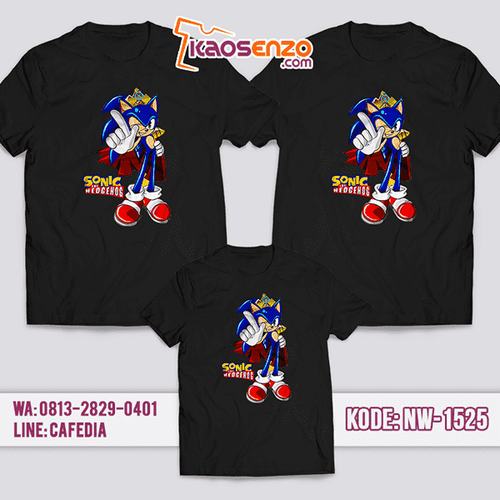 Baju Kaos Couple Keluarga Sonic | Kaos Family Custom | Kaos Sonic- NW 1525
