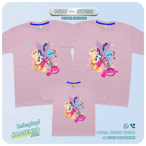 Baju Kaos Couple Keluarga Little Pony | Kaos Family Custom | Kaos Little Pony - NW 5722